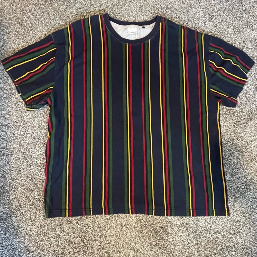 Urban Outfitters Tee - Navy with Multicolor Stripes